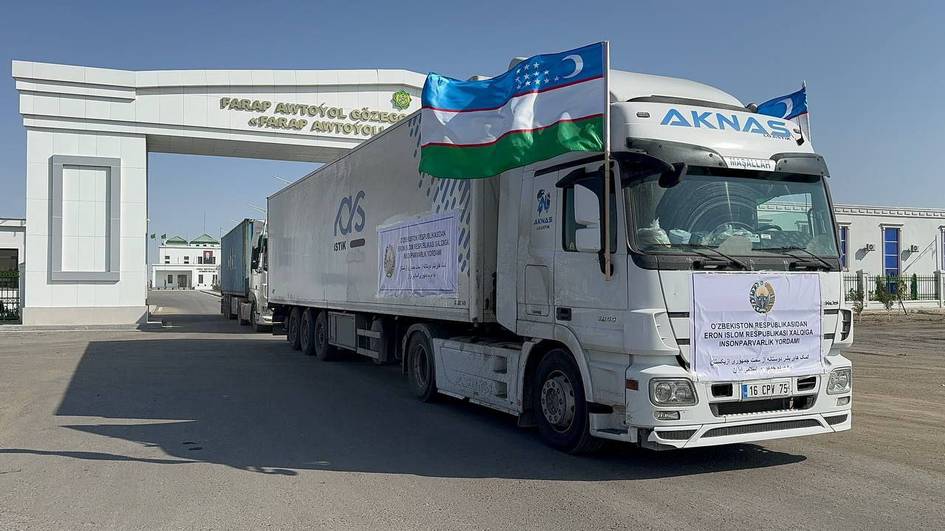 Uzbekistan delivers humanitarian aid to Iran 